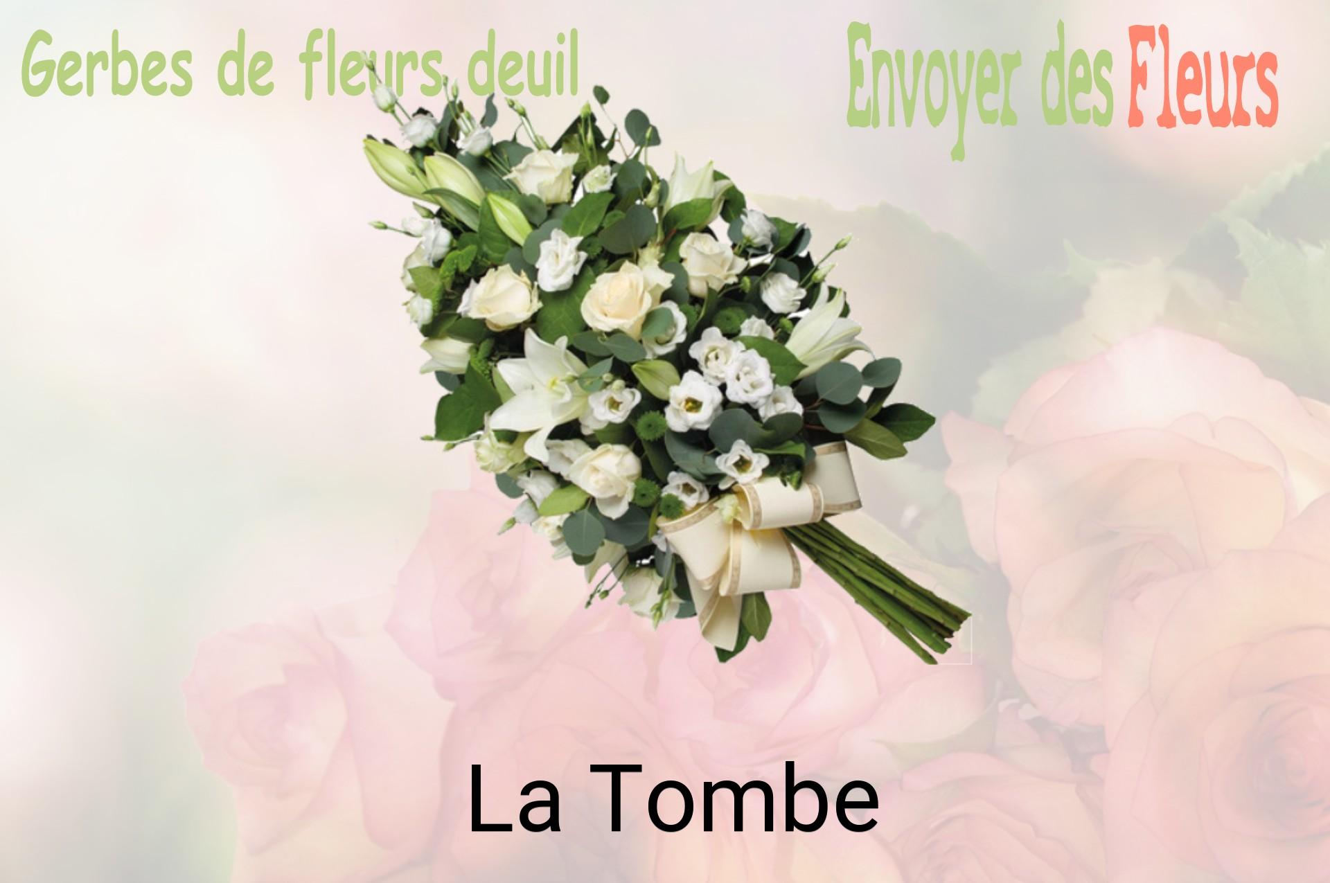 Gerbe de fleurs de deuil livrée à La Tombe